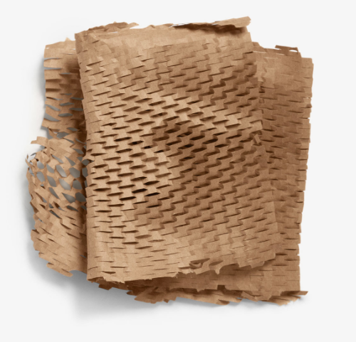 2021 stock  recycled protective  brown  kraft honeycomb wrapping paper cushion wrap roll 30cm*50M