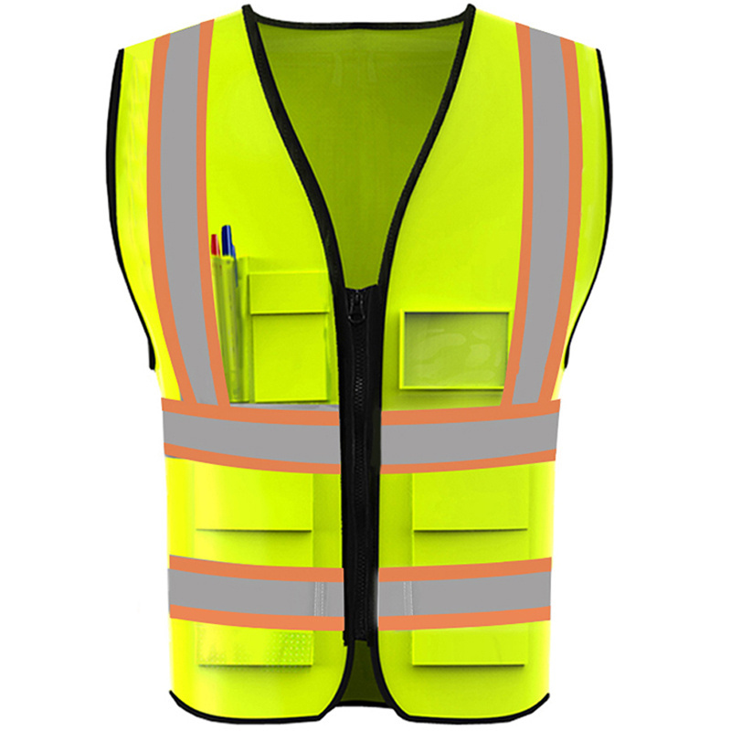 Safety Vest Orange Waterproof High Visibility Winter Security Jacket Hi Vis Long Sleeve Shirt Construction Safety Vest