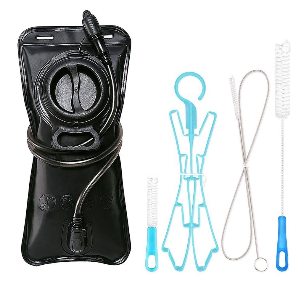 Water hydration bladder with cleaning kit 2Litre 3L Non Toxic Premium Leak-Proof TPU PEVA high quality running water bladder bag