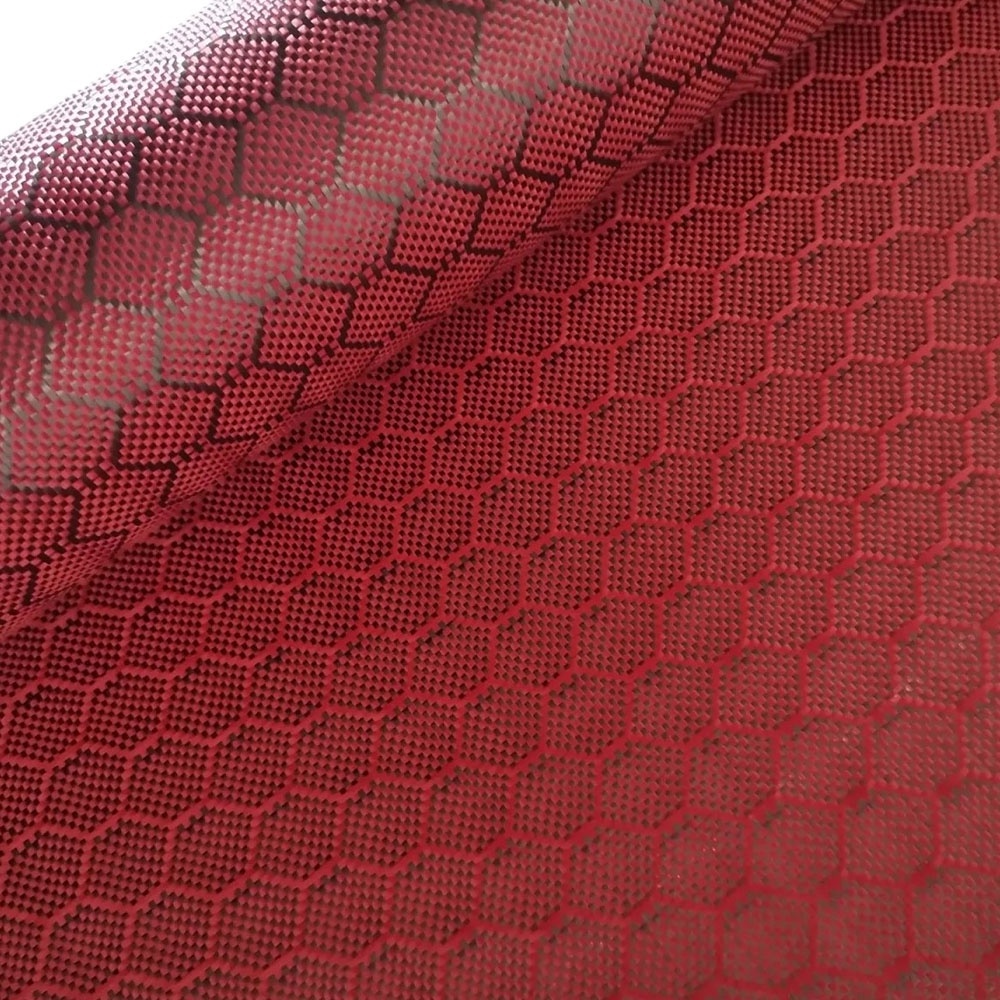 Carbon Fiber Honey Comb Weave Hexagon Carbon Kevlars Fiber Fabric Colorful