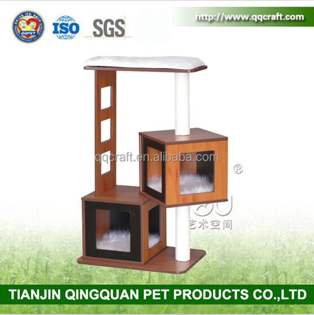 BSCI QQ Pet Factory Pet Fusion Modern Cat Activity Tree Scratching Post Cat Tree