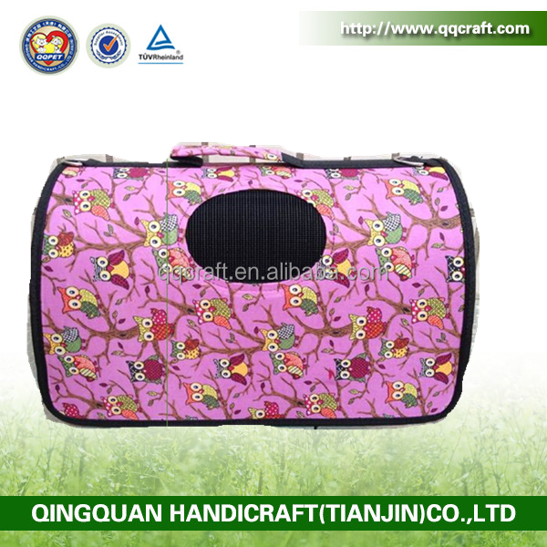 QQ factory wholesale cheap pink pet carrier & small dog front pack carrier & portable dog carrier bag