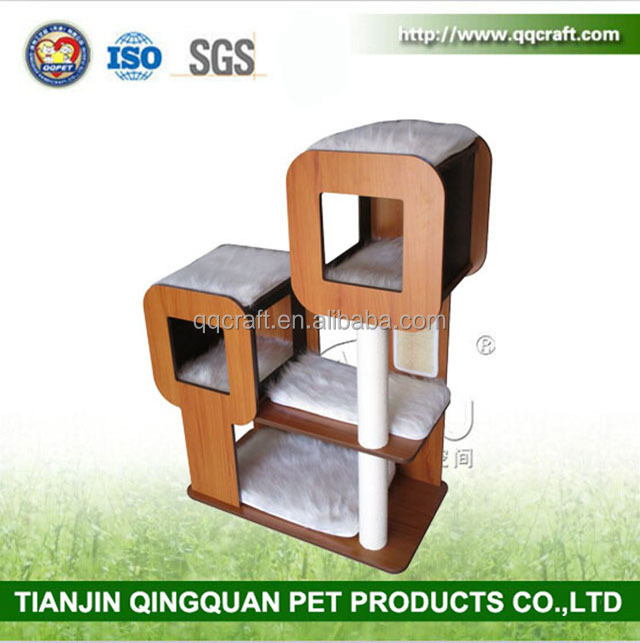 BSCI QQ Pet Factory Pet Fusion Modern Cat Activity Tree Scratching Post Cat Tree