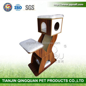 BSCI QQ Pet Factory Pet Fusion Modern Cat Activity Tree Scratching Post Cat Tree