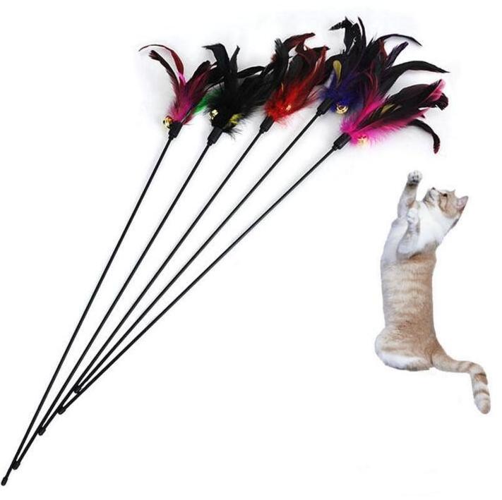 Custom Bulk Cat Wand Teaser Interactive Stick Pet Cat Toy