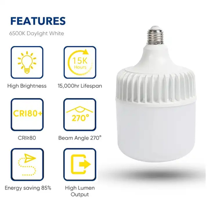 High Brightness high lumen 5w-50w Led Lamp E27 Led T Bulb 2 Years Warranty Aluminum Plastic T Shape Unique Appearance Bulb