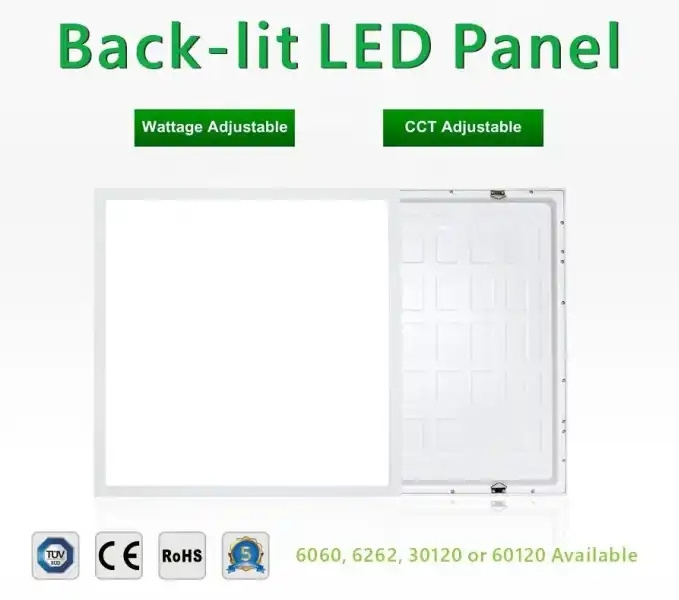 Square Panel Lights Fixture 600x600 1200x600 1200x300 Flat Surface Mounted Backlit LED Panel Light