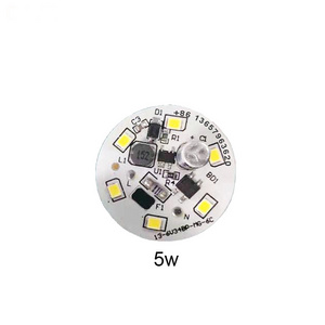 Driver on board no flicker 5W 100lm/w 85-265V 80Ra 6500K SMD2835 led chips on LED DOB IC driver board for 5W led bulb board