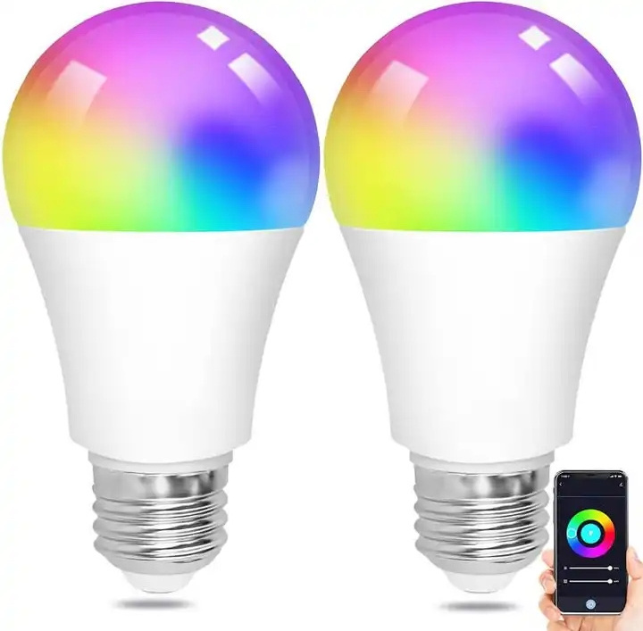 E27 rgb multi color dimmable smart bulb alexa e27 remote control 7w led bulb e27 B22  led light bulb