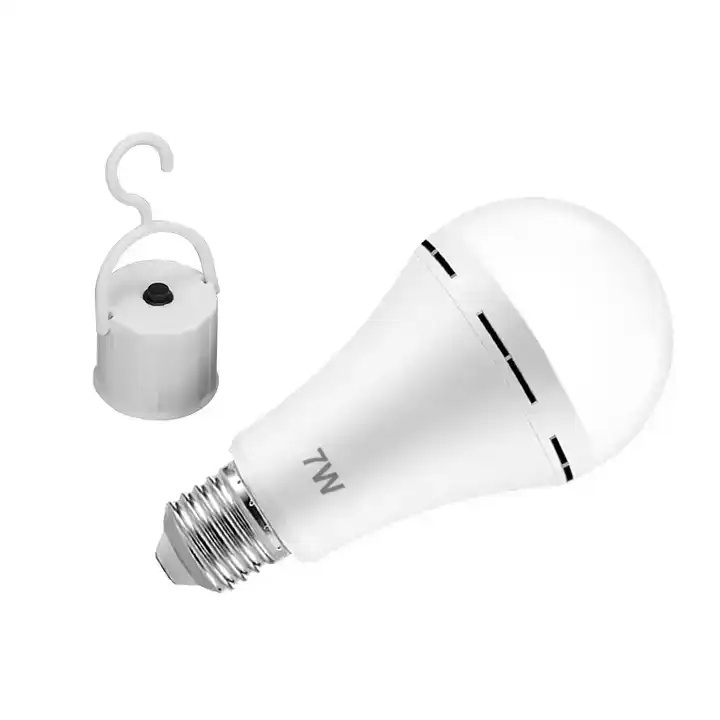 Hot sale  5W 7W 9W 12W LED rechargeable bulb with E27/B22 for camping use outdoor emergency smart bulb