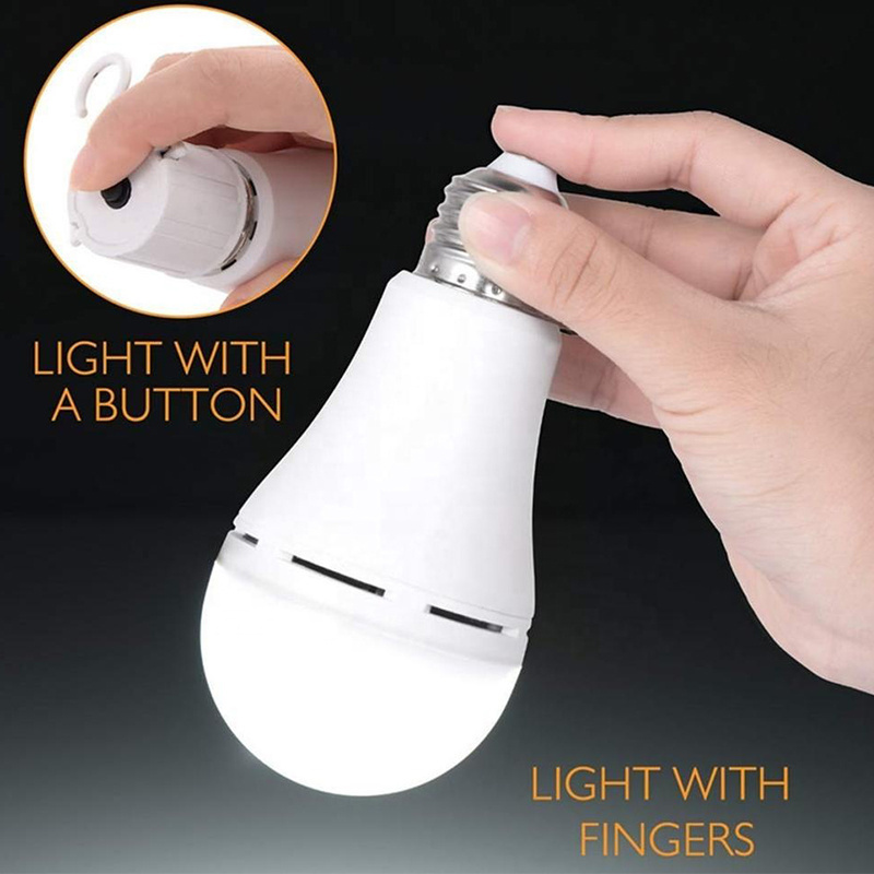 Rechargeable Emergency LED Bulb 6500K 7W 9W 12W Battery Operated Light Bulb E27 B22 for load shedding power outage