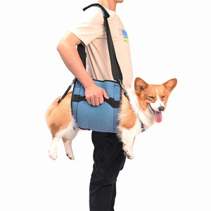 QQgift custom logo durable Dog Carry Sling Emergency Backpack Pet Legs Support Rehabilitation Dog Lift Harness for Nail Trimming