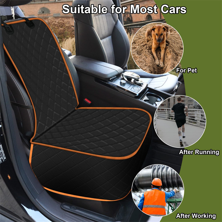 QQgift oxford Car Front Seat Cover for Dogs Waterproof Pet Car Seat Protector Nonslip Scratch-Proof Dog Seat Cover for Cars