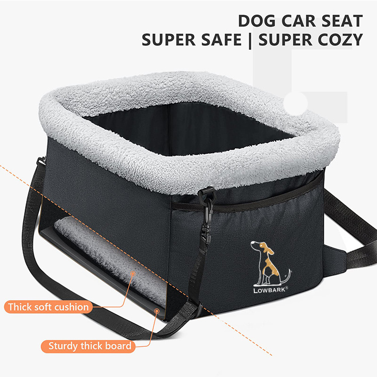 QQgift custom  Dog Car Seat for Small Dogs Upgraded Dog Booster Seat with Metal Frame Washable Pet Car Seat with Thick Cushion