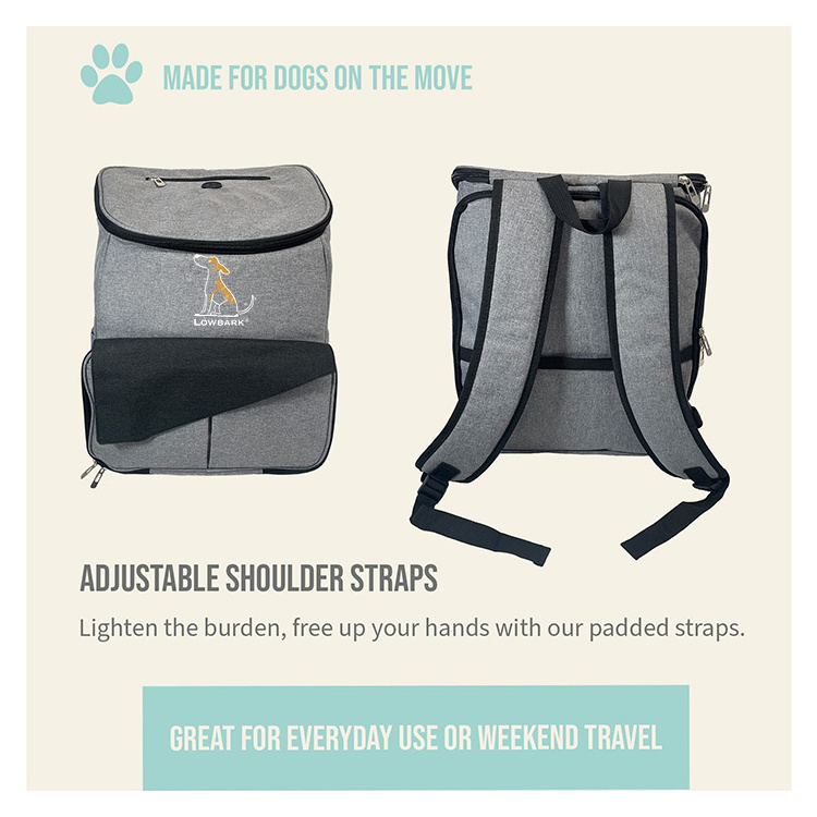 QQgift custom Dog Travel Bag Perfect Dog Walking Backpack For Travel Accessories To Keep Your Dogs Stuff pet travel food bag