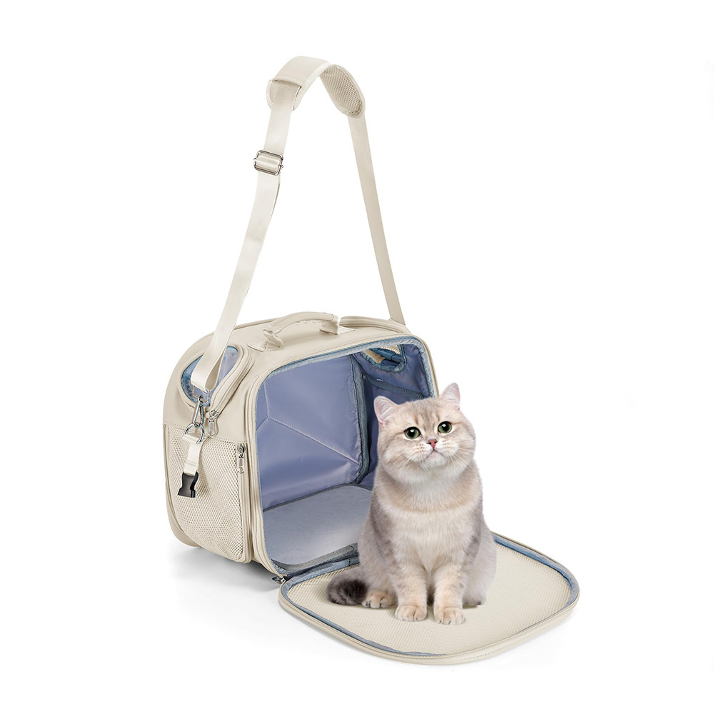 QQgift cat Carrier Tote Pet Travel Bag for Cat and Small Dog Dog Purse with Foldable Waterproof  durable cat transport box