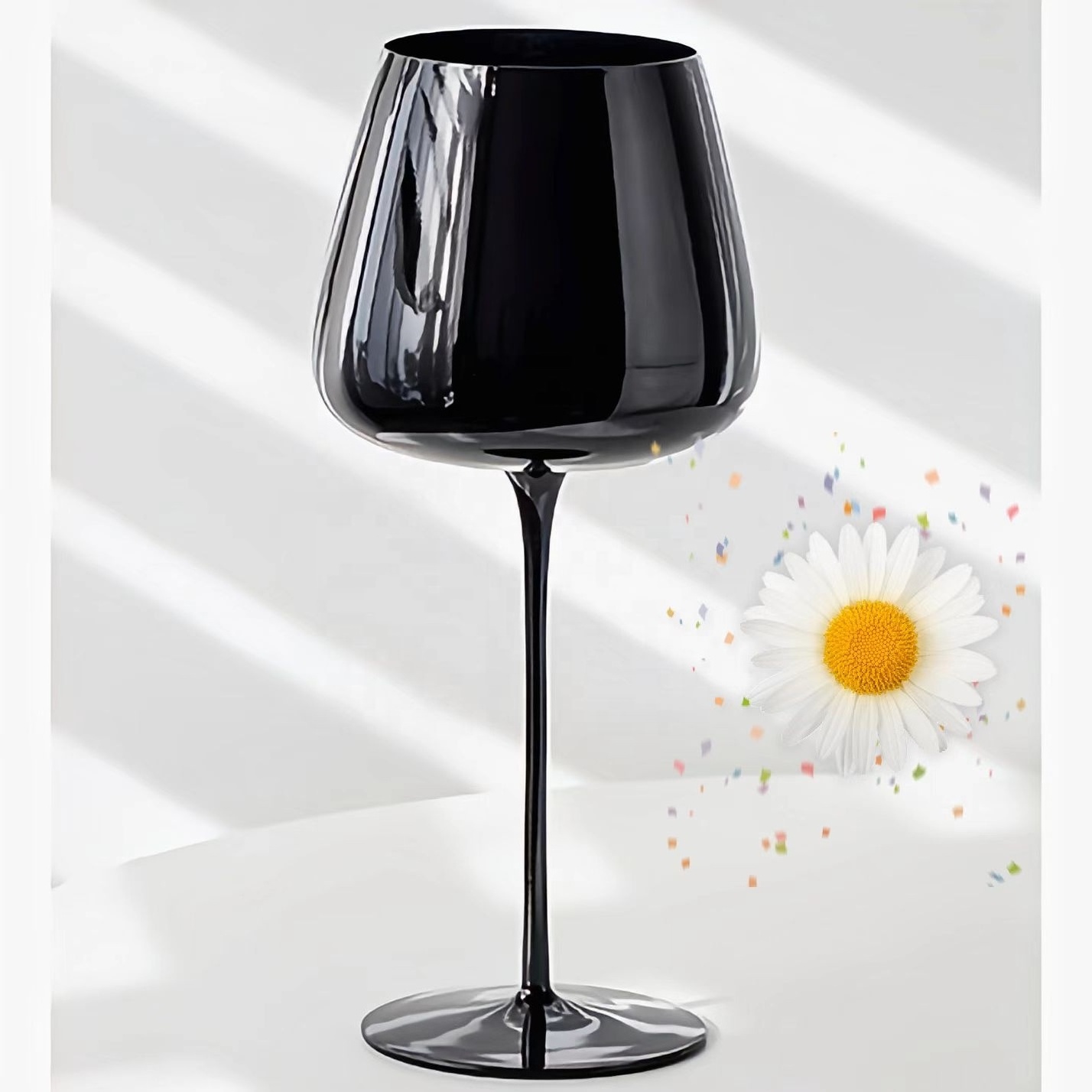 High Quality New Creative Black Champagne Wine Glasses