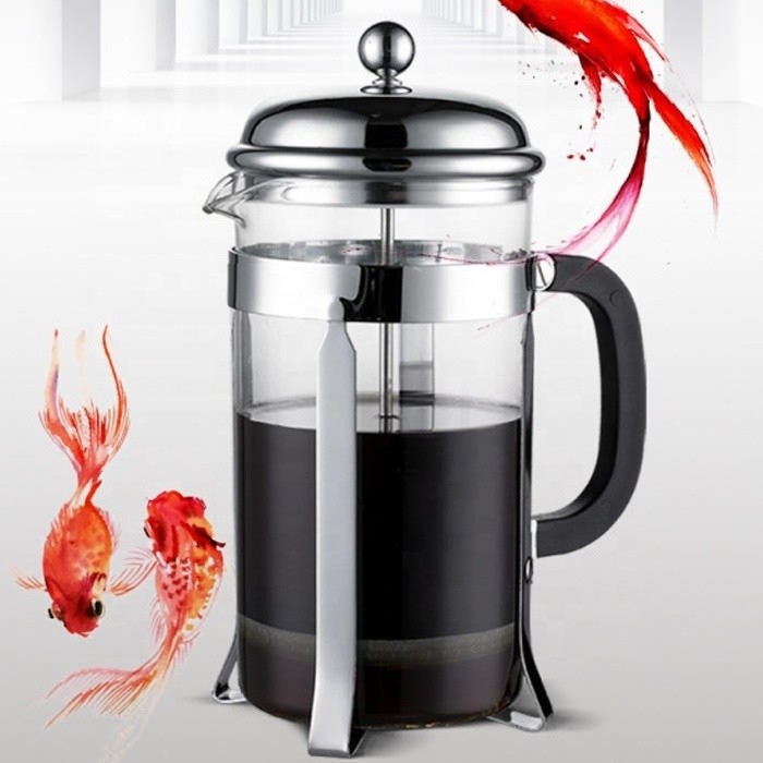 Wholesale Tea Pot French Press Coffee Maker Stainless Glass Coffee & Tea Sets White Box Customized