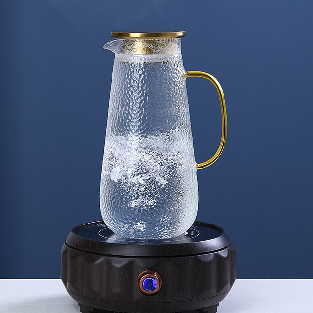 Nordic Style Household Cold Kettle Glass Cold Kettle 1600ml Heat Resistant Borosilicate Glassware Kitchen