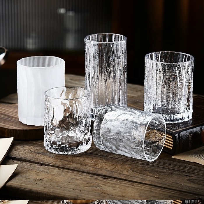 Beer Glass Cup Glacier Pattern Dollar Store Drinking Glass For Restaurant