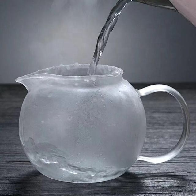 Manufacturer heat resistant borosilicate 950ml glass teapot set clear teapot with stainless steel strainer