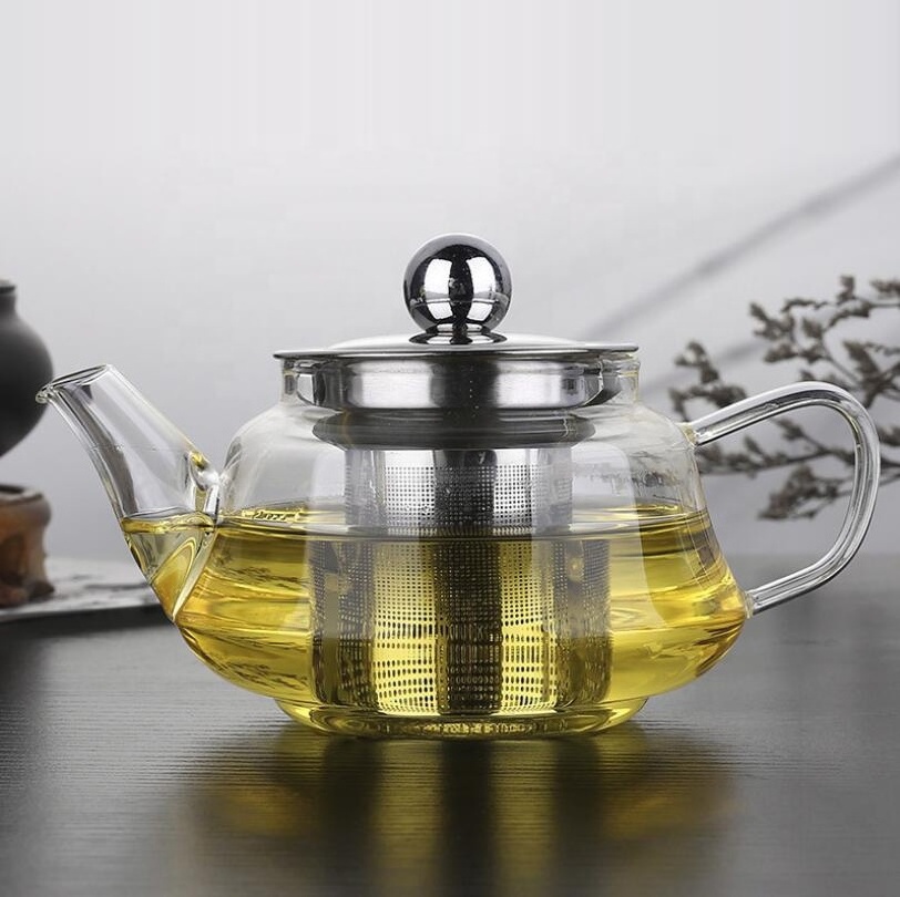 Mini Teapot With Filter Glass Water Carafe Borosilicate Glass Teapot with Infuser Tea Pot Small Tea Kettle