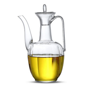 Transparent glass Hand-held green tea teapot heat-resisting glass Glass princess kettle retro boiling teapot