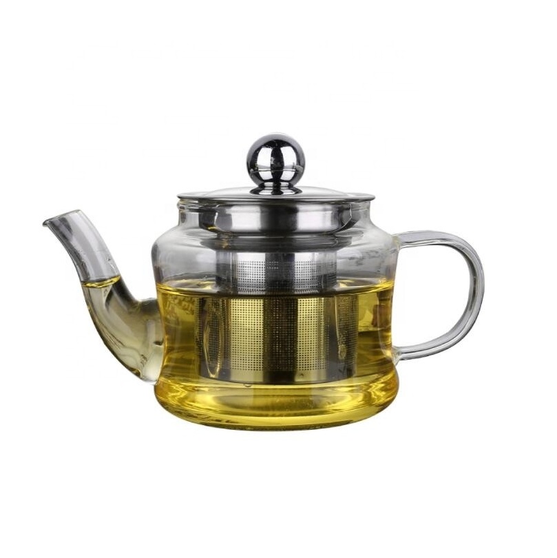 Mini Teapot With Filter Glass Water Carafe Borosilicate Glass Teapot with Infuser Tea Pot Small Tea Kettle