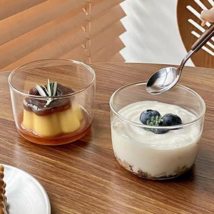 Dessert bowl creme brulee glass ice cream yogurt glass cup High borosilicate baking mold cupcake glass bowl cup