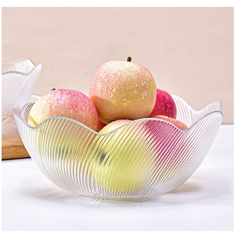 Modern Kitchenware  Glass Dishes Dinner Dessert Food Glass Tableware Colored  Glass Plate With Gold Rim