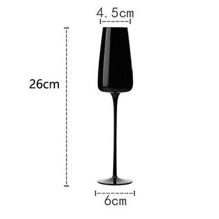 High Quality New Creative Black Champagne Wine Glasses