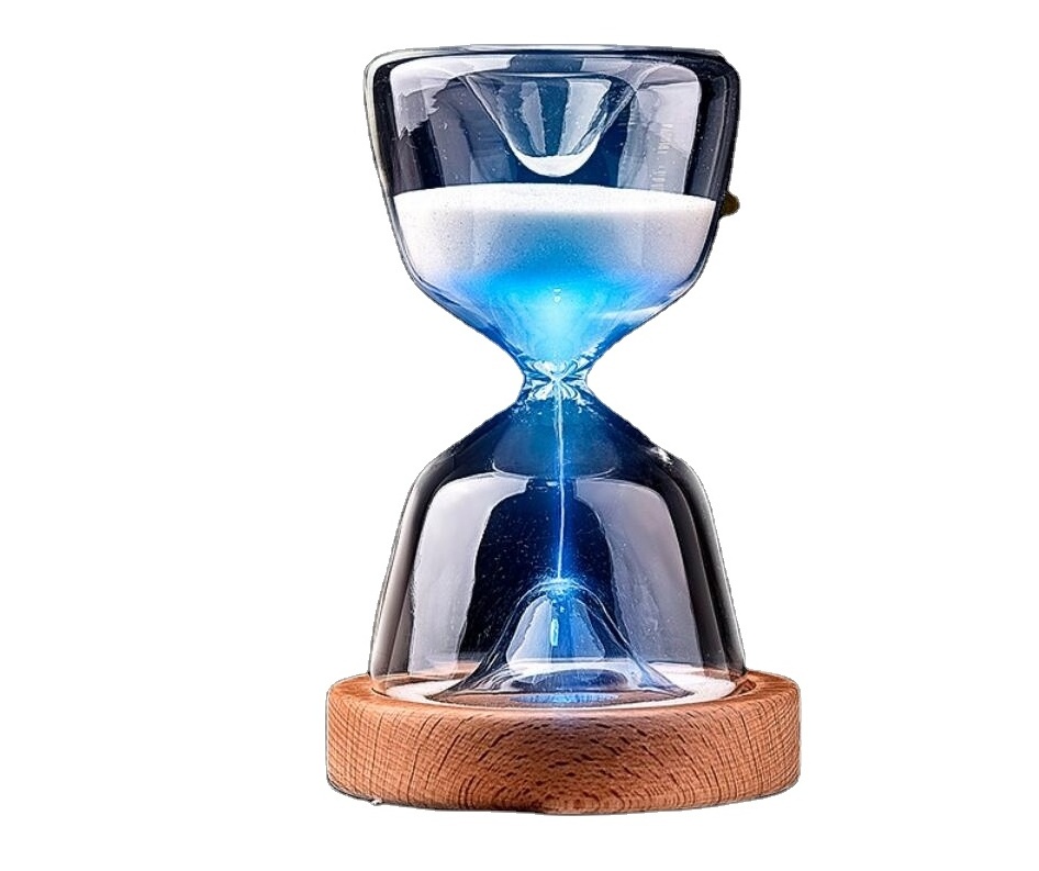 Unique 30/50 minutes 8/24 hours virtual LED hourglass sand watch timer