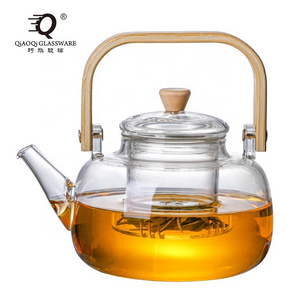 Wholesale Glass Teapot Heat Resistant Water Tea Health Pot Tea Kettle