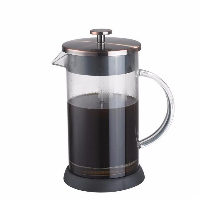 350ml European coffee hand pot metal top borosilicate glass French press