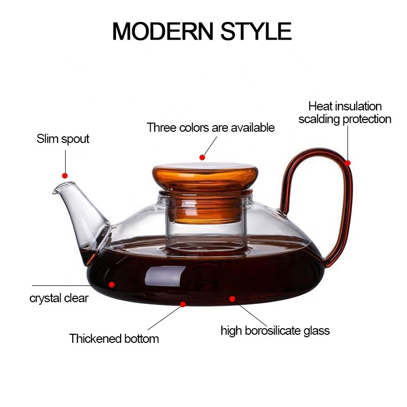 600ml Glass Filter Brewing Teapot Tea Infuser Household Brewing Teapot Coffee Pot