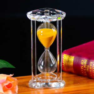 Personalized Handmade Home decor half hour 1 hour office coffee crystal glass hourglass sand timer