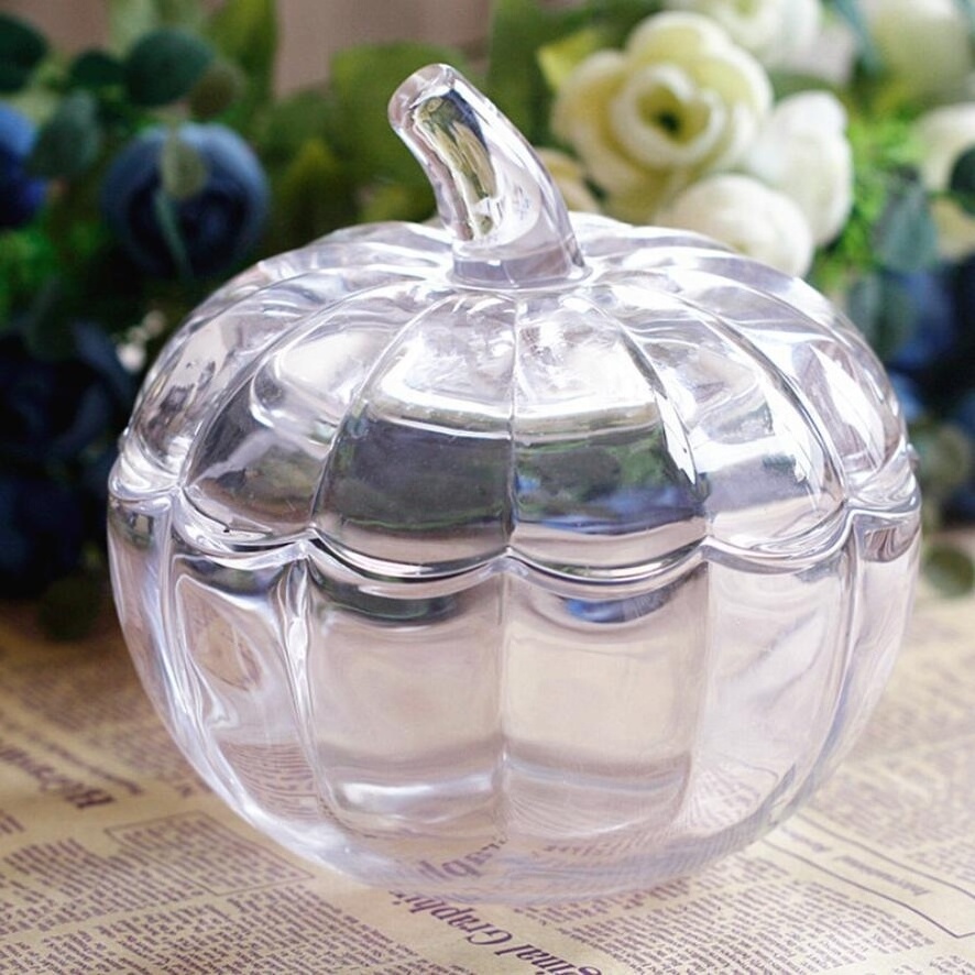 Hot selling pumpkin Halloween decoration 240ml glass storage jars