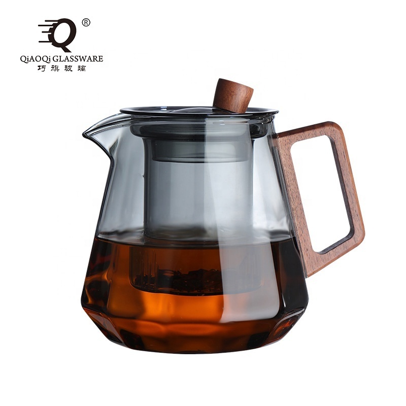 Glass Teapot High Temperature Resistant Transparent Tea Water Separation Infuser Flower Tea Set