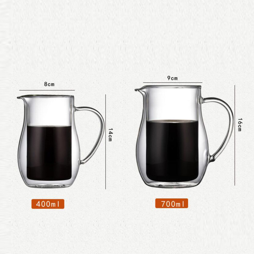 400 700 ml High Borosilicate Water Carafe Heat Resistant Coffee Drip Tea Pot Coffee