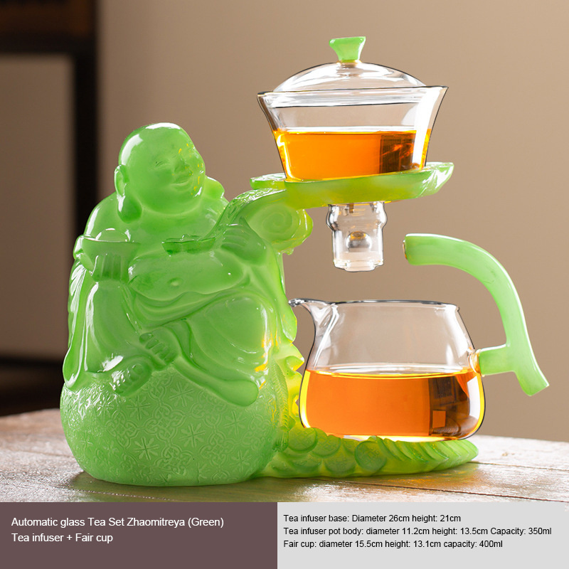 Tea Set 2024 New Glass Fully Automatic Kung Fu Teacup Lazy Tea Making Artifact Home Magnetic Teapot