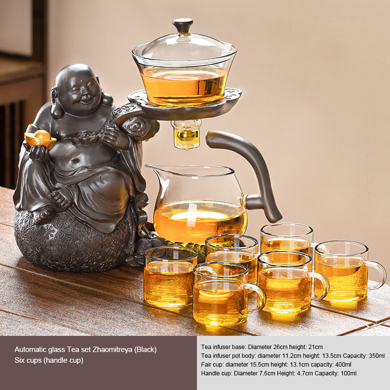 Tea Set 2024 New Glass Fully Automatic Kung Fu Teacup Lazy Tea Making Artifact Home Magnetic Teapot