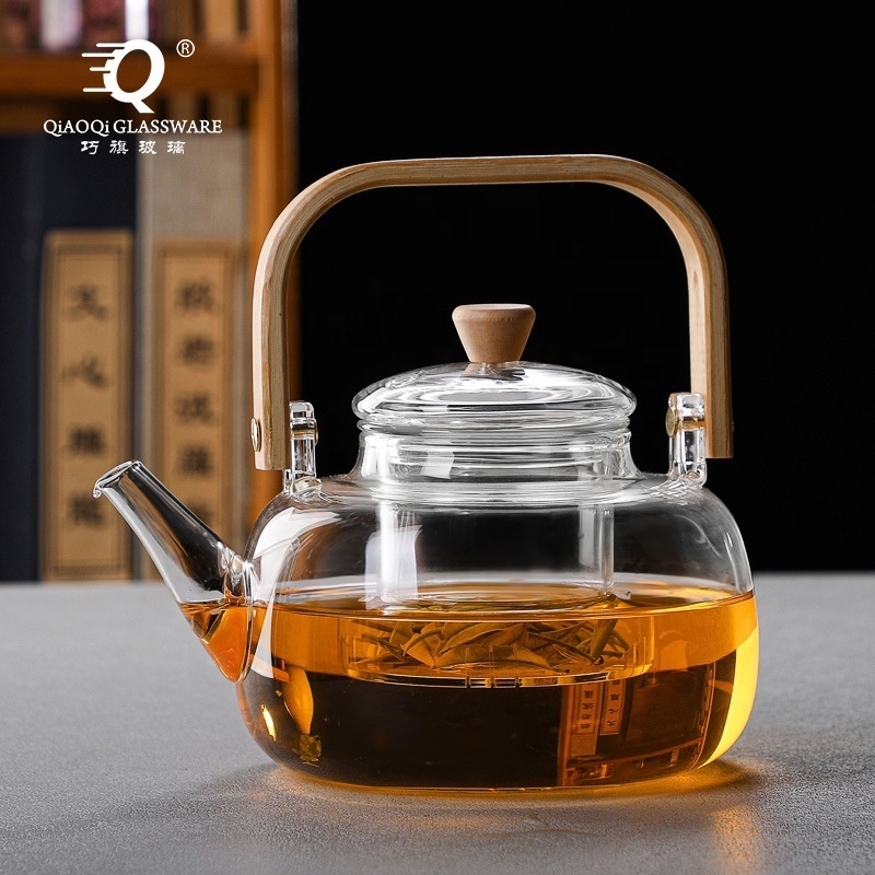 Wholesale Glass Teapot Heat Resistant Water Tea Health Pot Tea Kettle