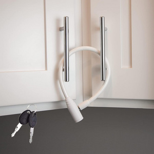 JIZHOU multifunctional French door refrigerator lock cabinet lock with key cable lock suitable for refrigerator cabinet bicycle