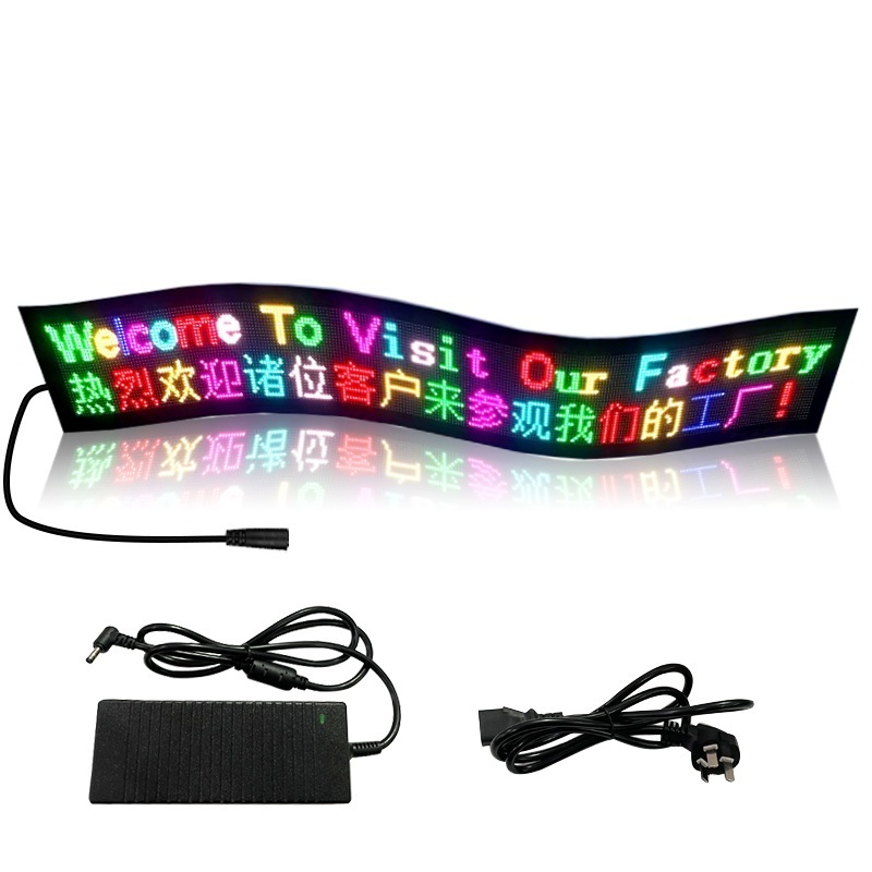 flexible led screen outdoor display waterproof Panel, Car Window Led Soft Billboard for Car Bar  KTV  Smart APP Control RGB