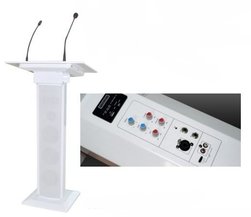 Easy to operating gooseneck microphone podium China factory cheap price digital podium church lectern for meeting room