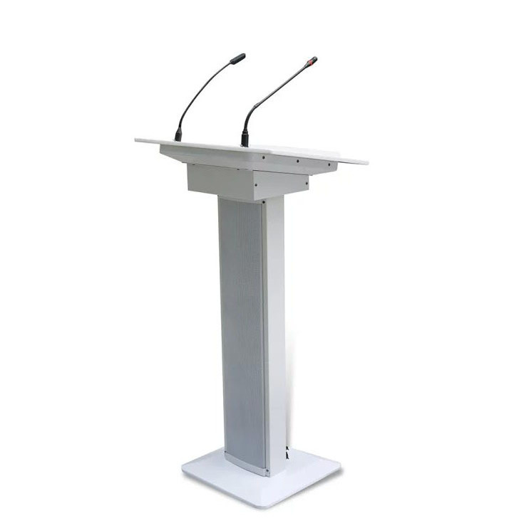 Easy to operating gooseneck microphone podium China factory cheap price digital podium church lectern for meeting room