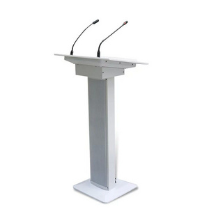 Easy to operating gooseneck microphone podium China factory cheap price digital podium church lectern for meeting room