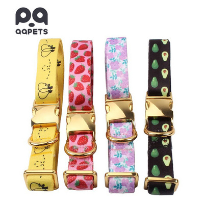 2024 Personalized Dog Collar with Metal Breakaway Buckle Hardware Custom Printed Fashion Pet Collar and Matching Style Leash