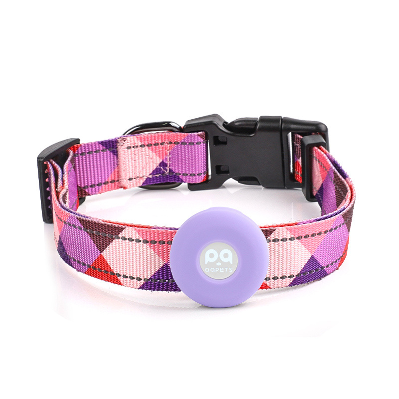 Pet GPS Dog Collar Luxury Custom Nylon Printing Personalized AirTag Silicone Waterproof Reflective Dog Collars