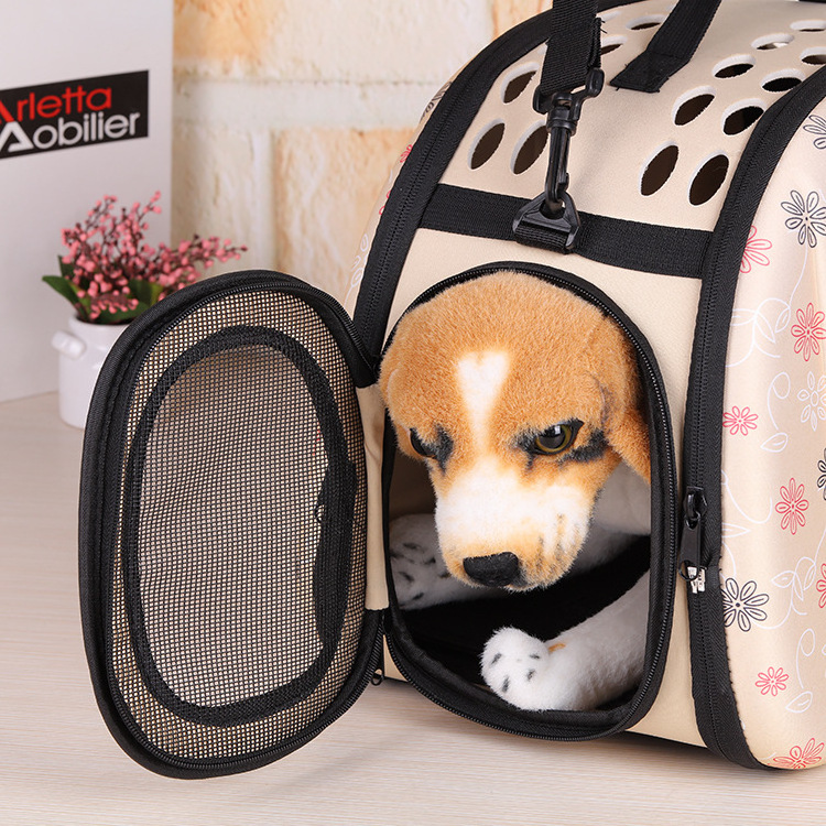 Dog Carrier Bag Portable Pet  Handbag Foldable Travel Bag Puppy Carrying Mesh Shoulder Pet Bags